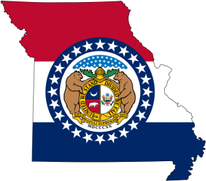 Flag-Map of Missouri